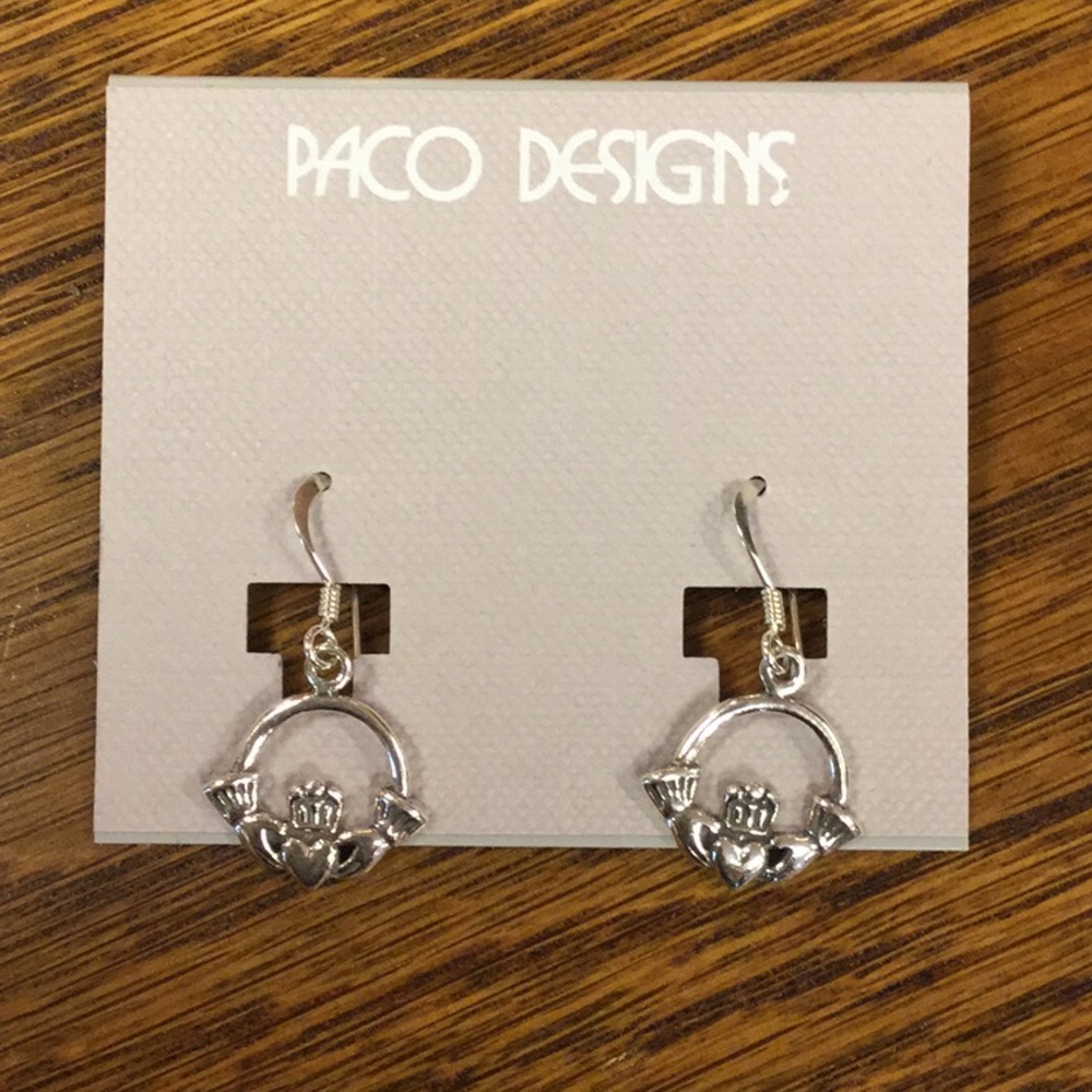 Sterling Silver Claddagh Earrings